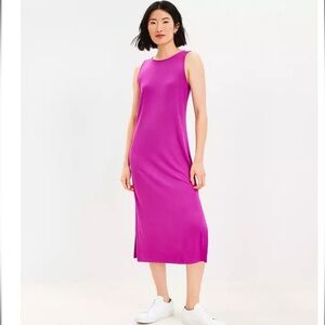 Loft Twist Cutout Back Midi Dress in Size Small